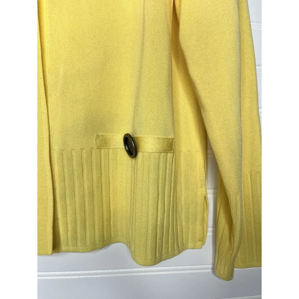 Exclusively Misook- Match Cardigan Sweater Set Santana Knit Yellow Medium - Picture 6 of 16